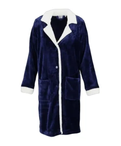 Dames ochtendjas blauw
