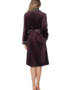 Dames ochtendjas bordeaux