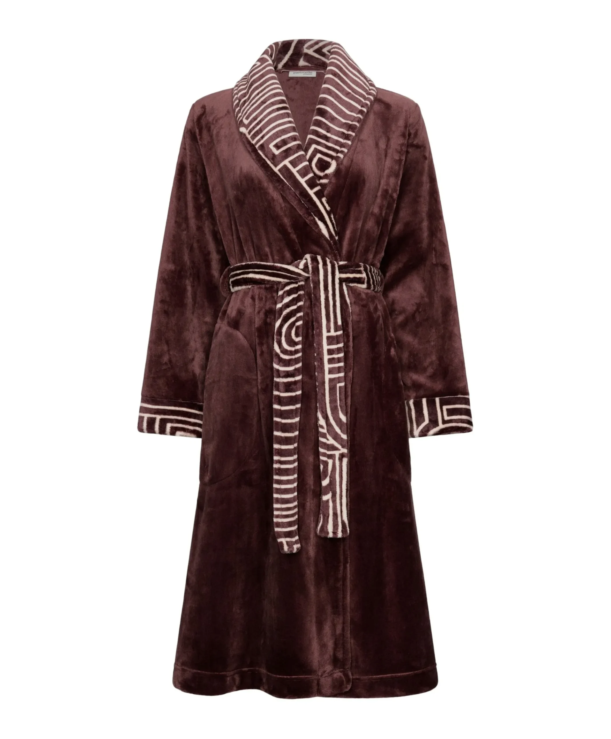 Dames ochtendjas bordeaux
