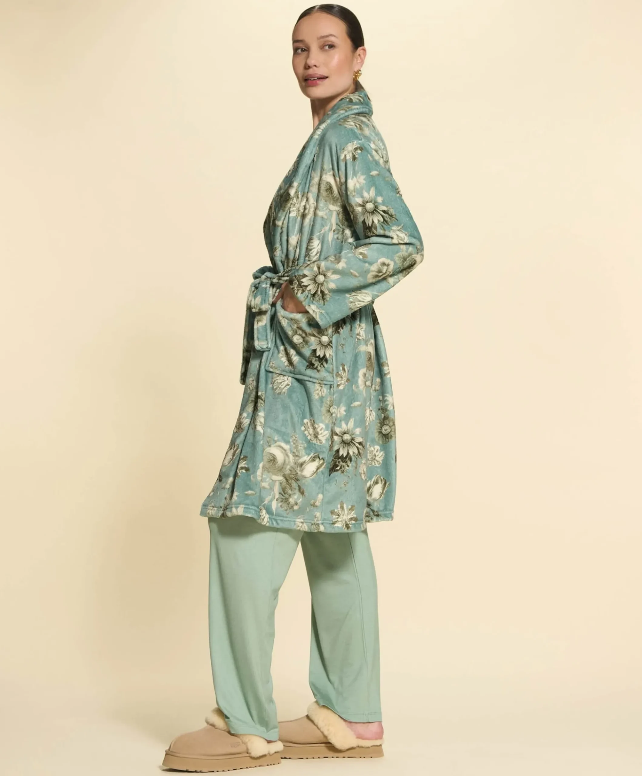 Dames ochtendjas groen