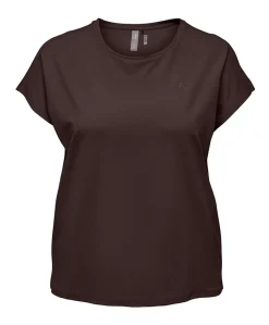Dames plussize t-shirt bruin