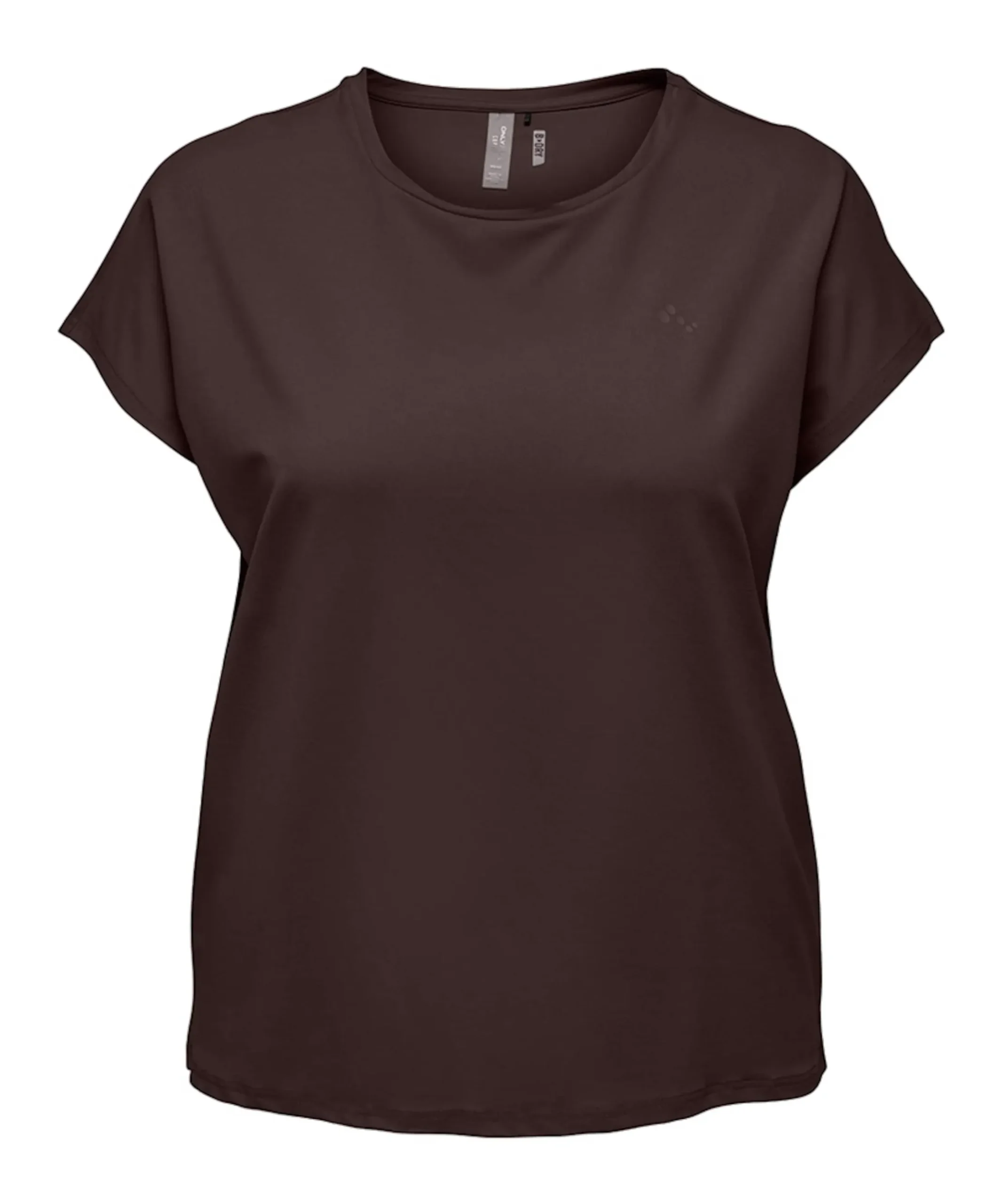 Dames plussize t-shirt bruin