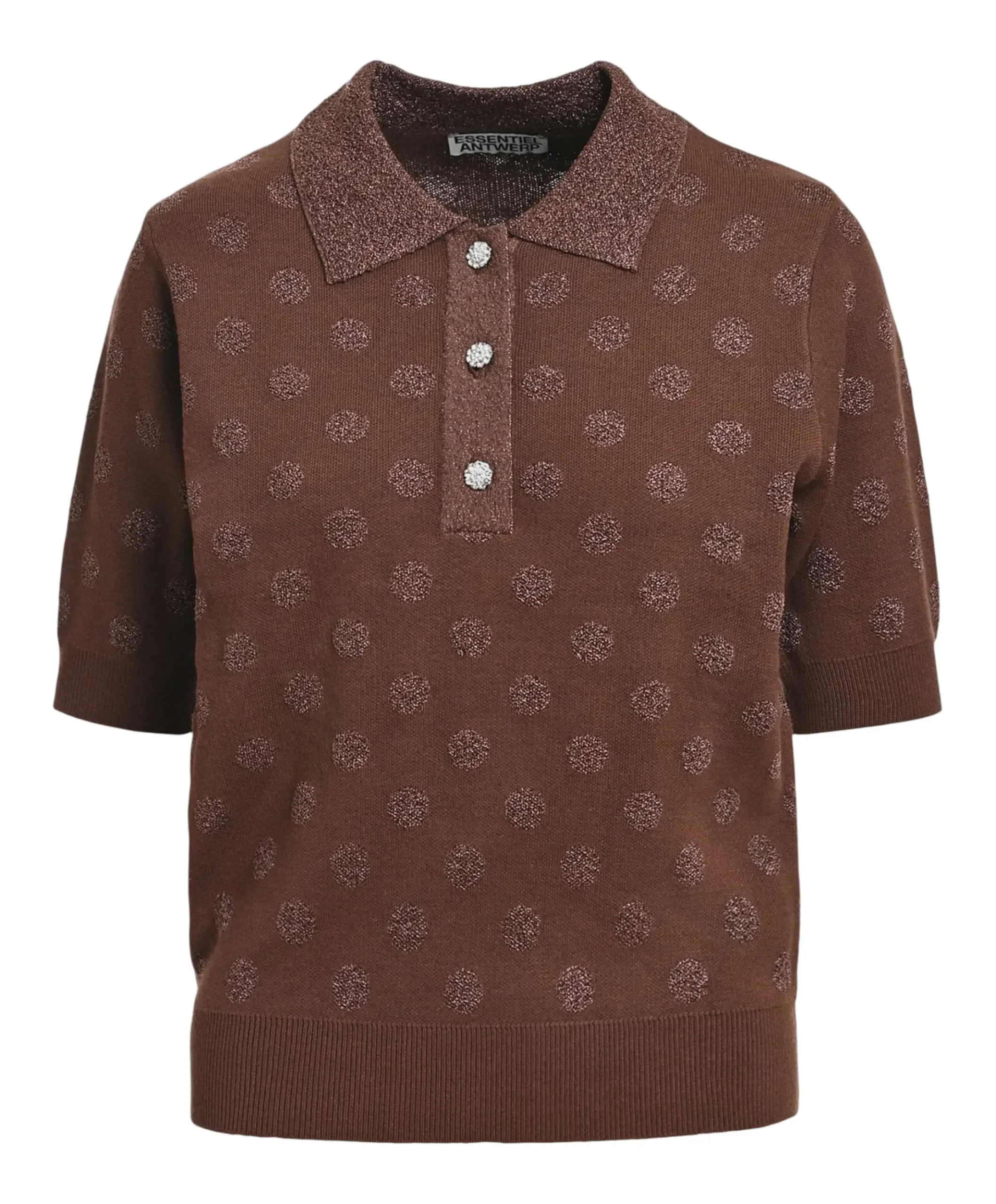 Dames polo bruin