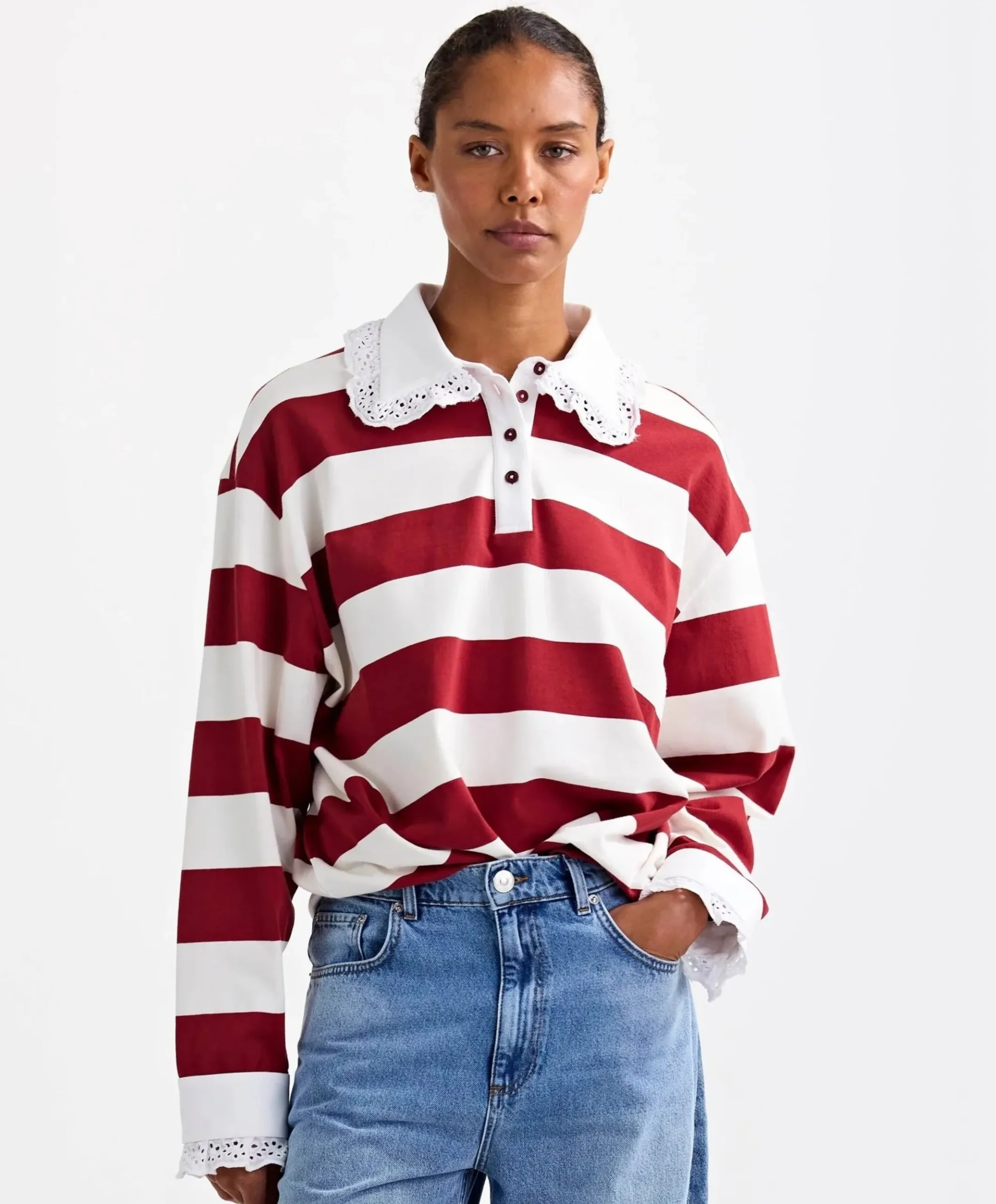 Dames polo rood