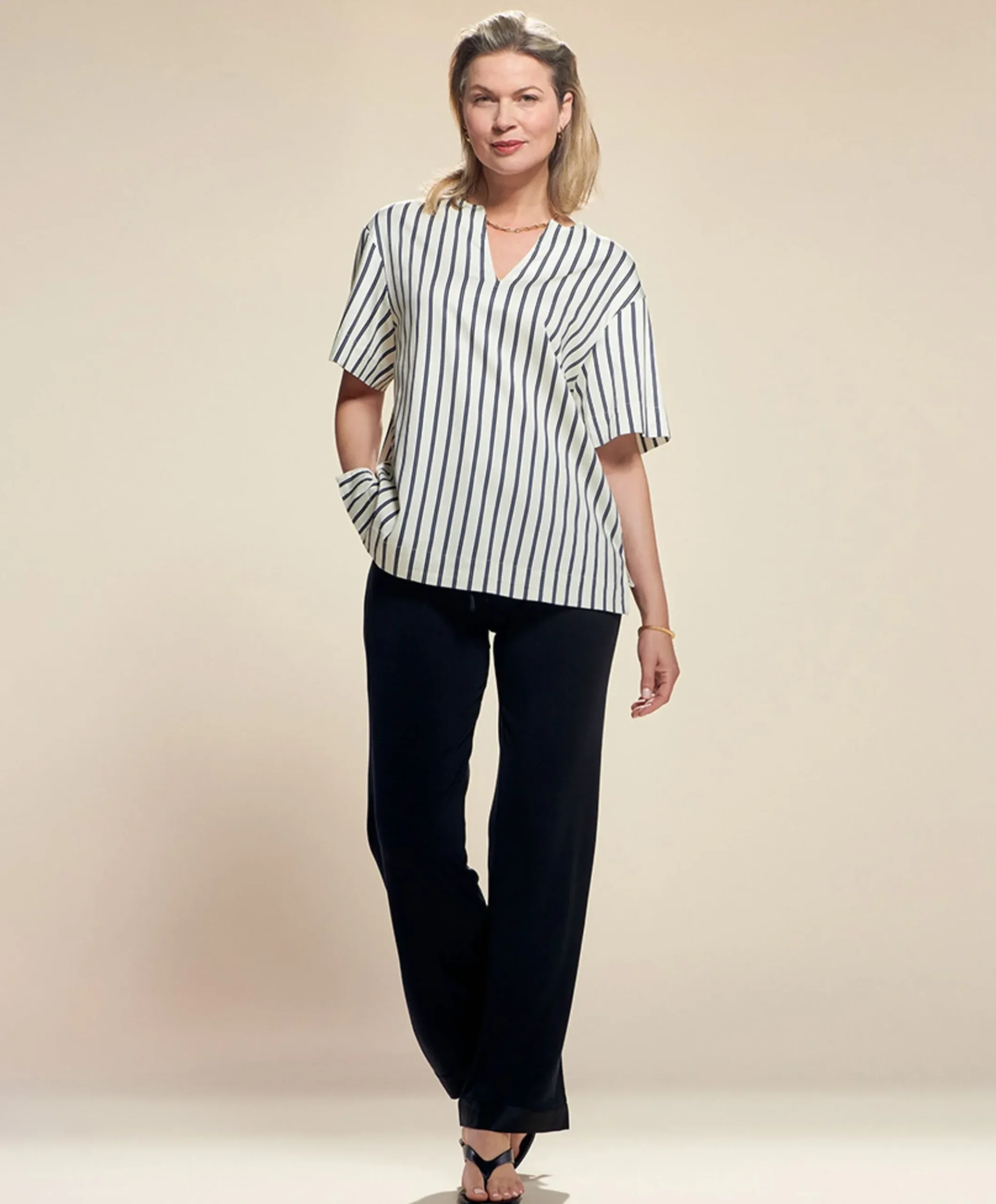 Dames pyjamabroek blauw