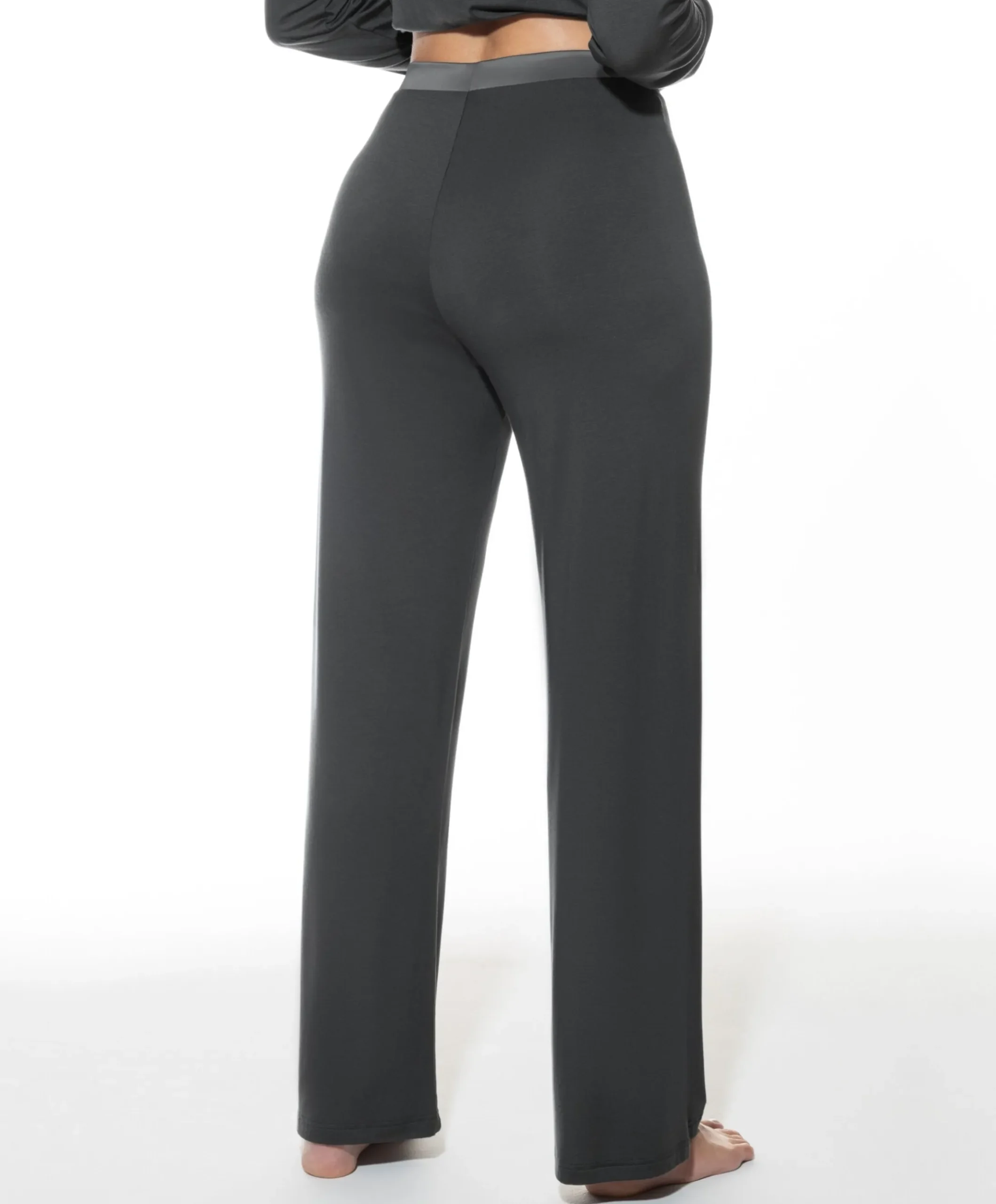 Dames pyjamabroek grijs