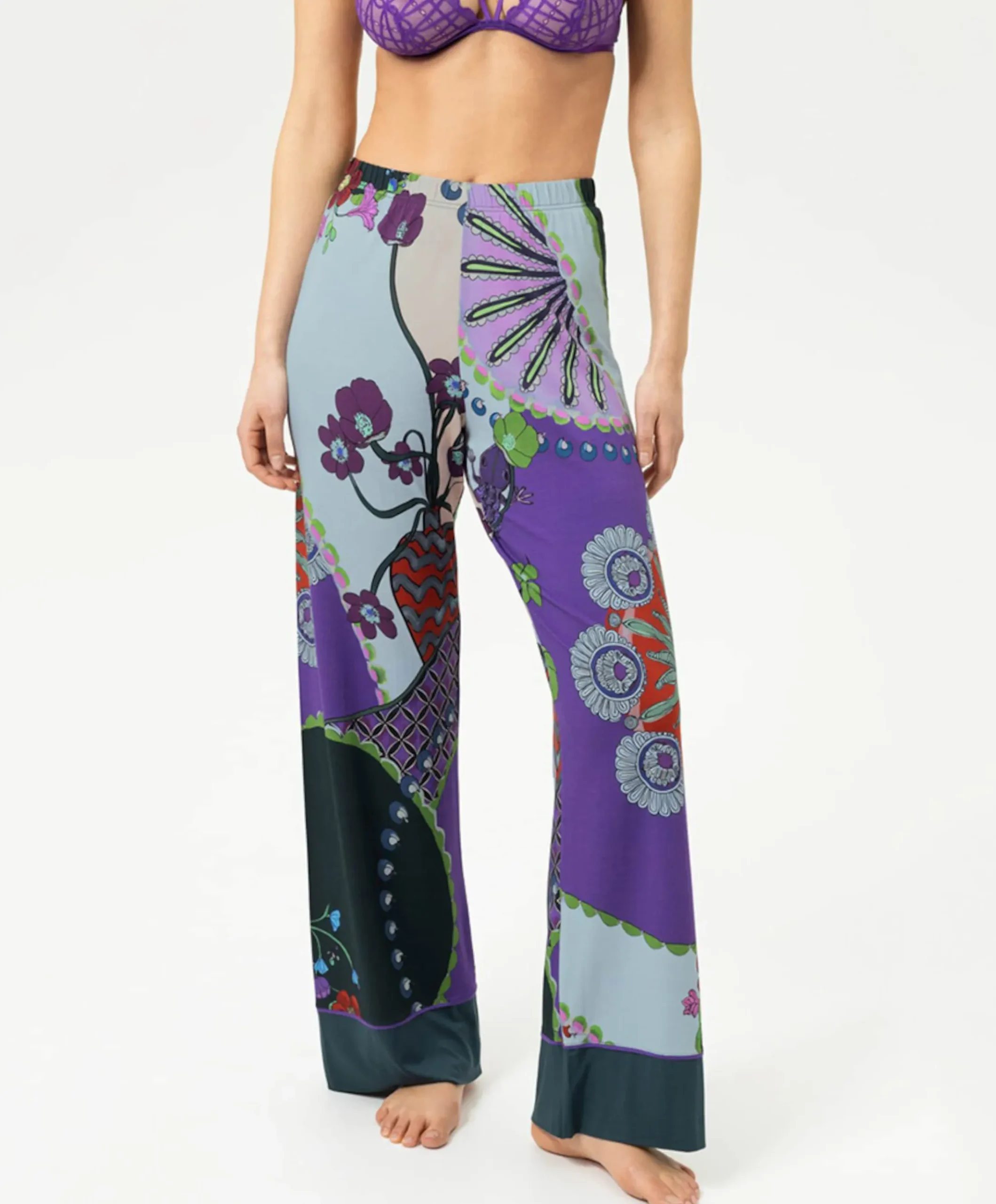 Dames pyjamabroek multicolor