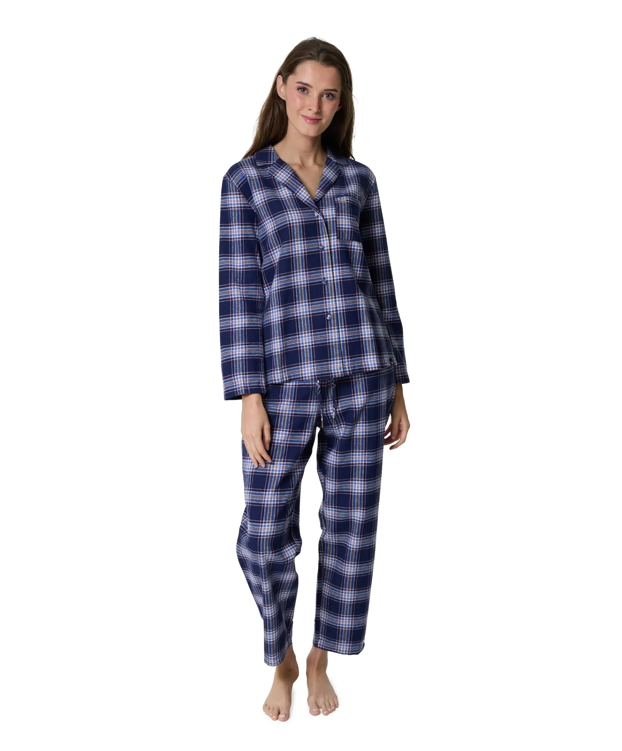 Dames pyjamaset blauw