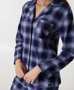 Dames pyjamaset blauw