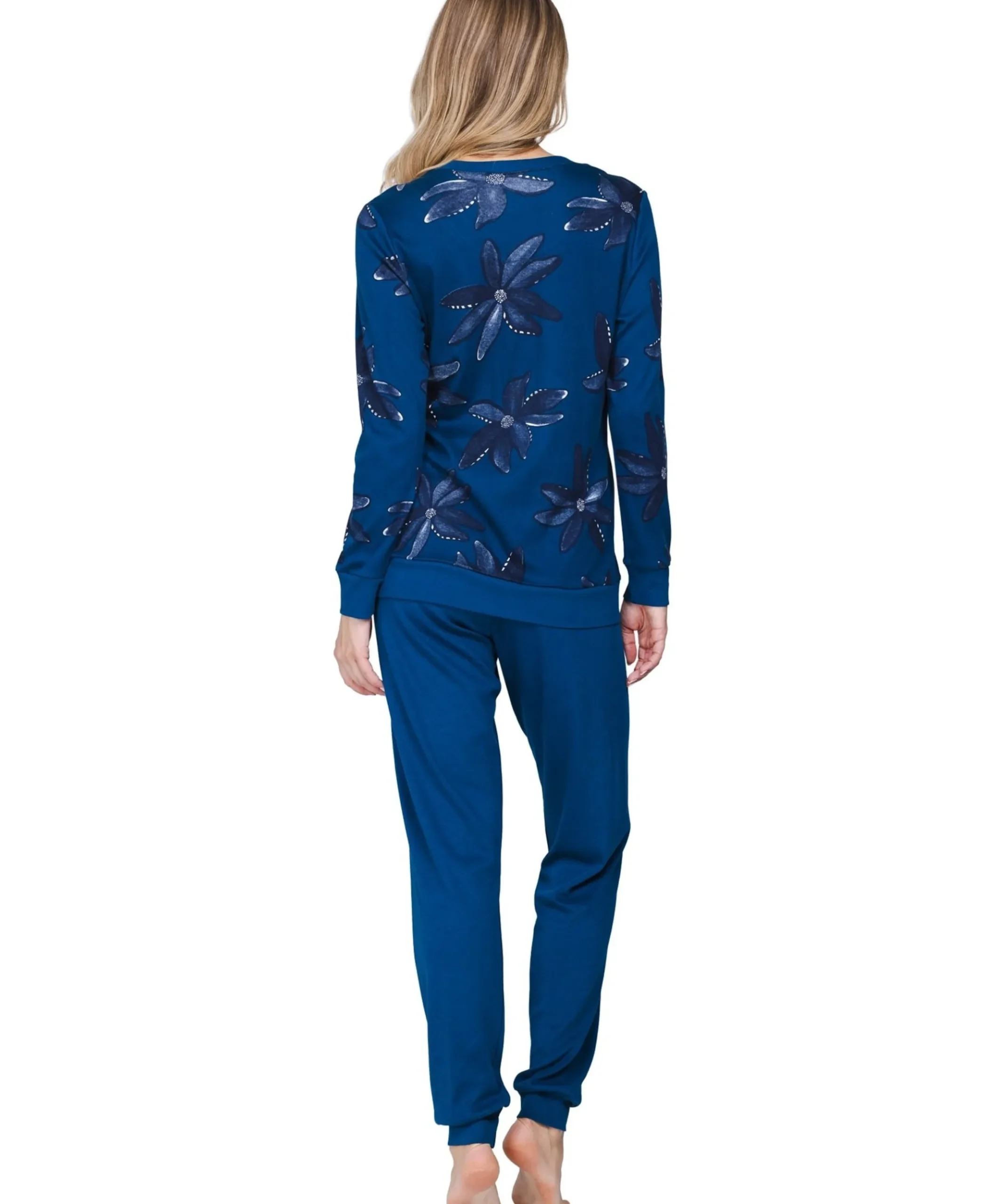 Dames pyjamaset blauw