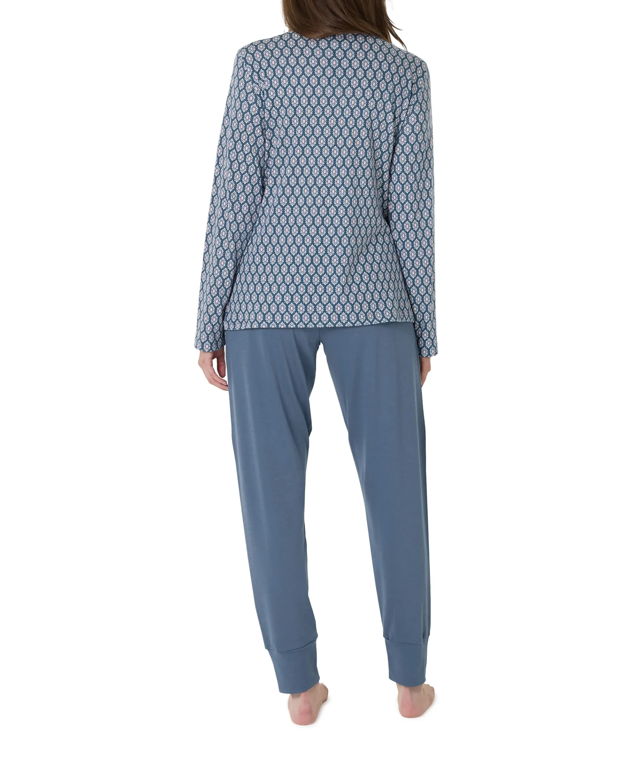 Dames pyjamaset blauw