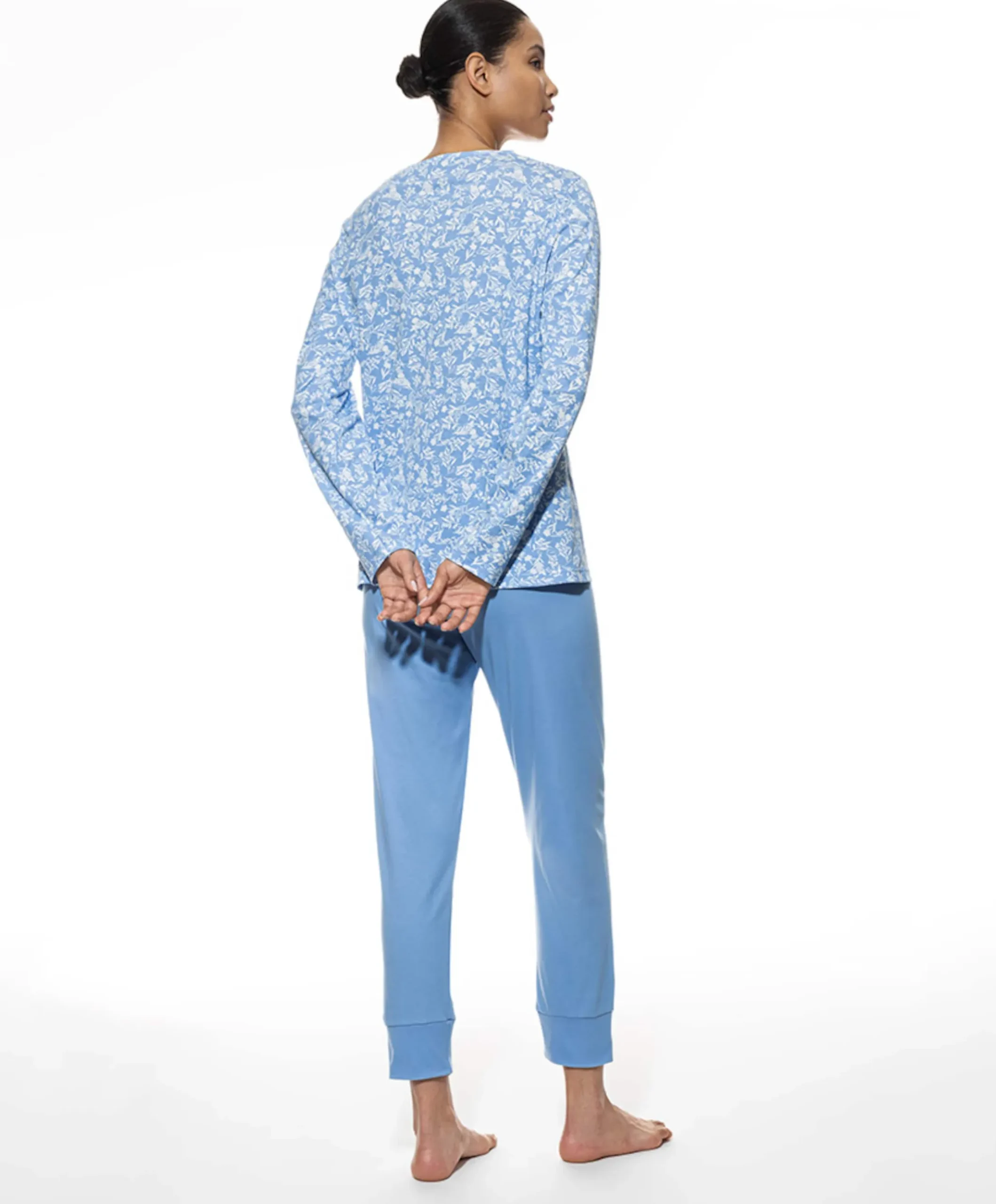 Dames pyjamaset blauw