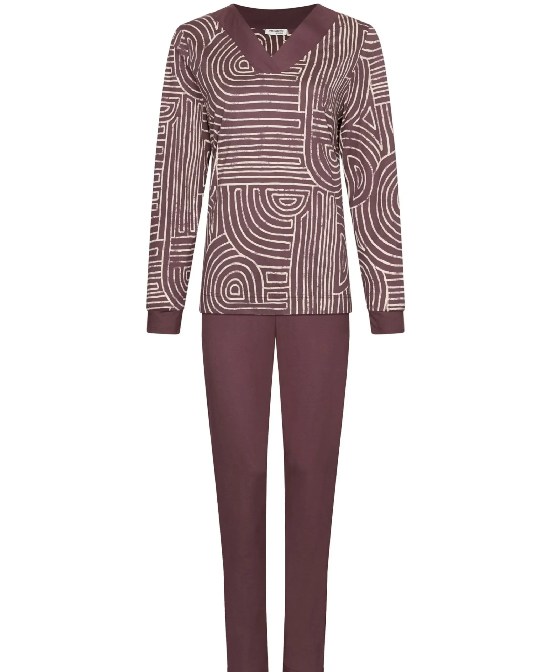 Dames pyjamaset bordeaux