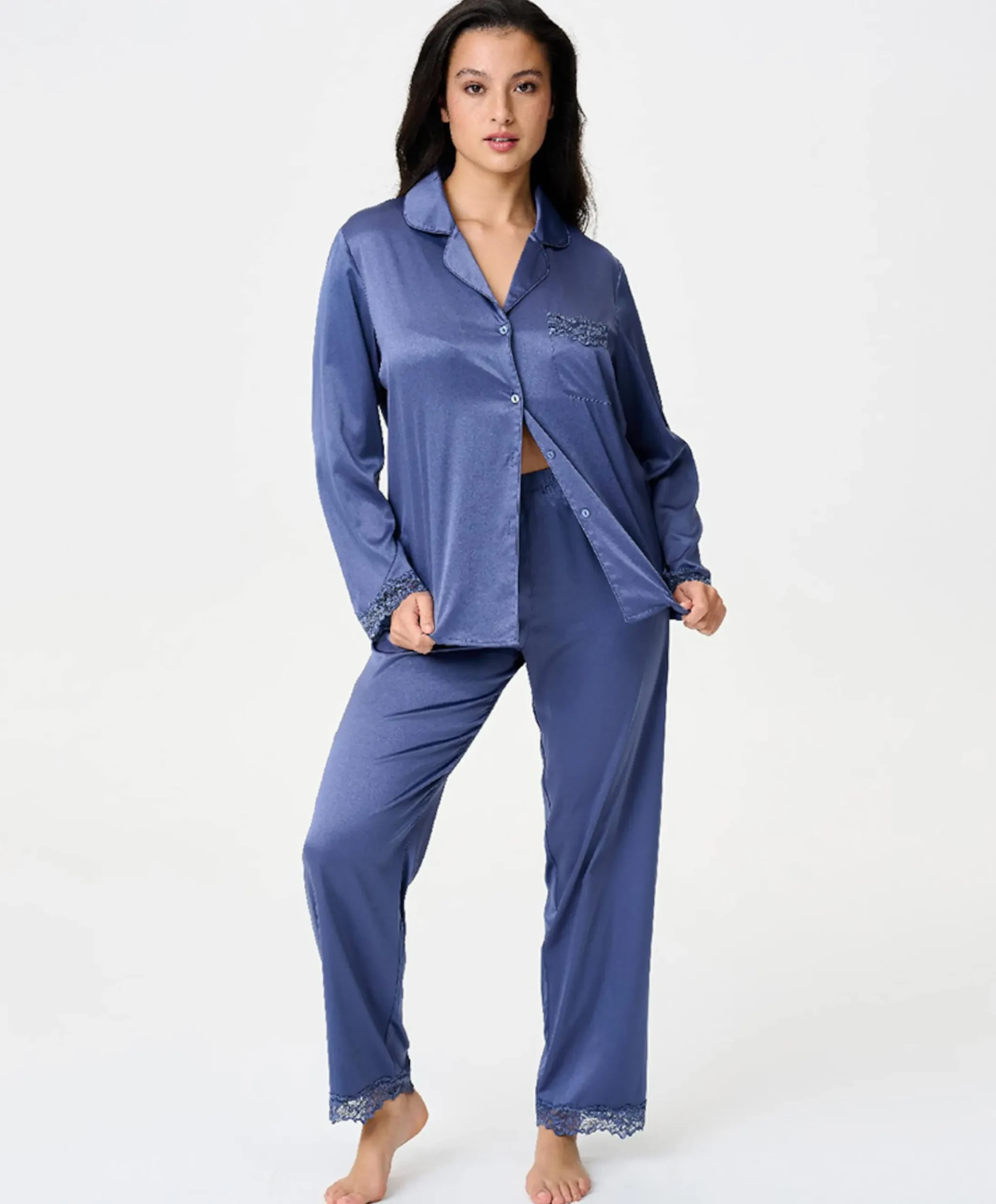 Dames pyjamaset grijs