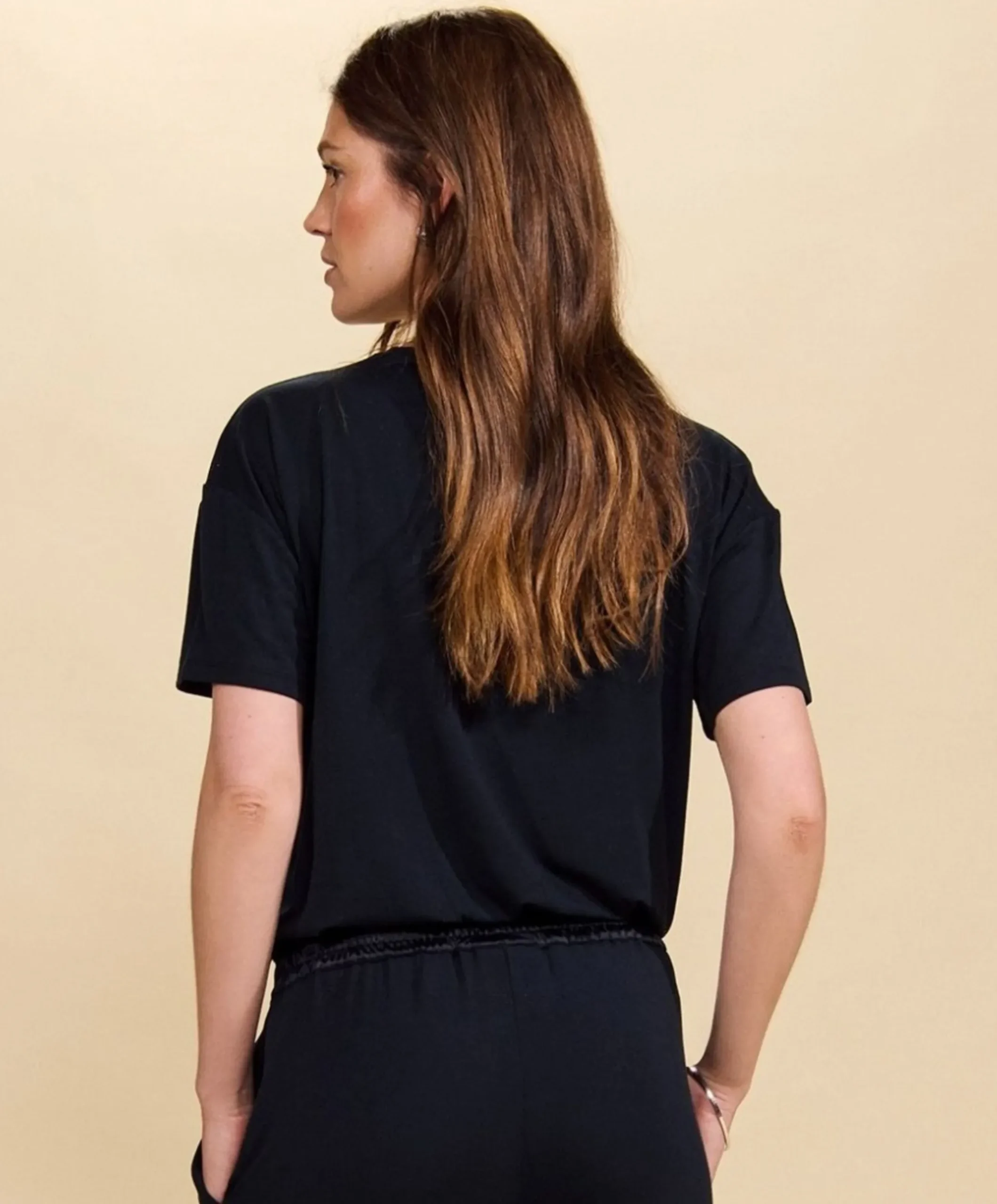 Dames pyjamatop blauw