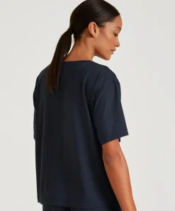 Dames pyjamatop blauw