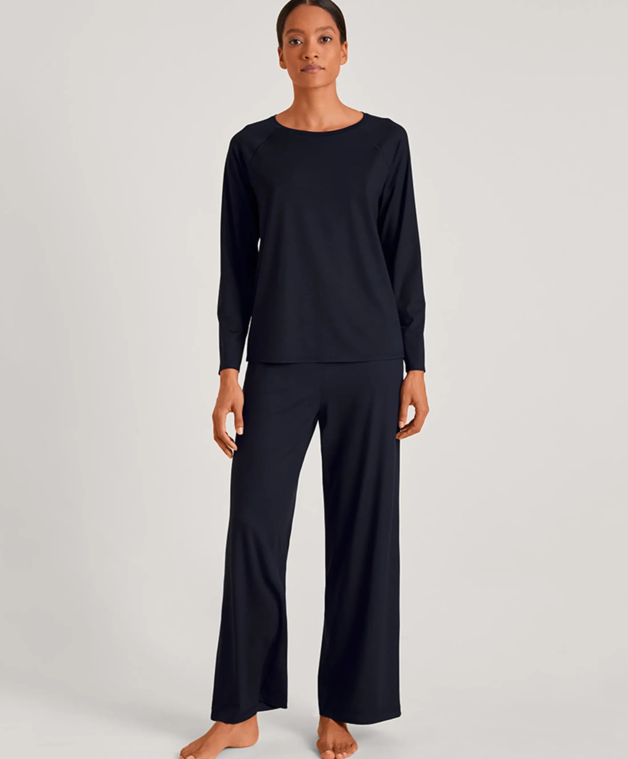 Dames pyjamatop blauw