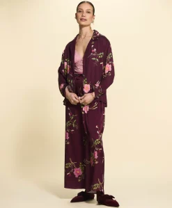 Dames pyjamatop bordeaux