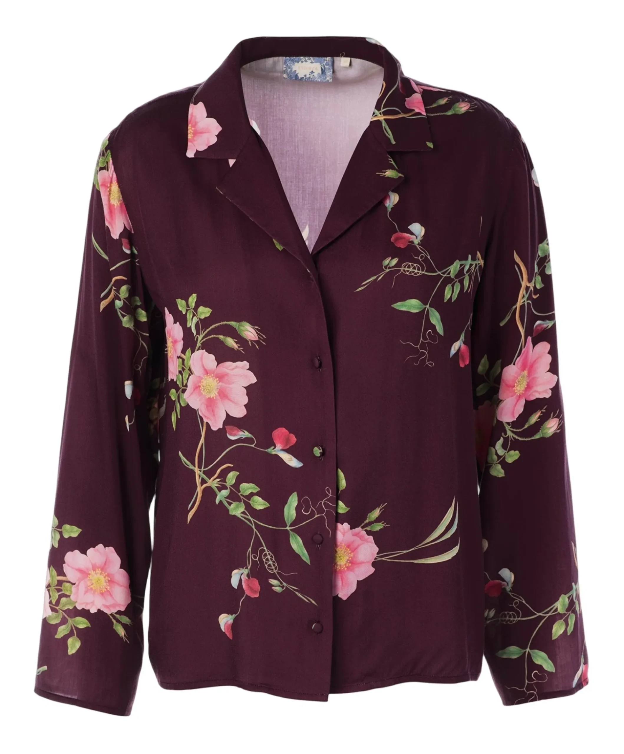 Dames pyjamatop bordeaux