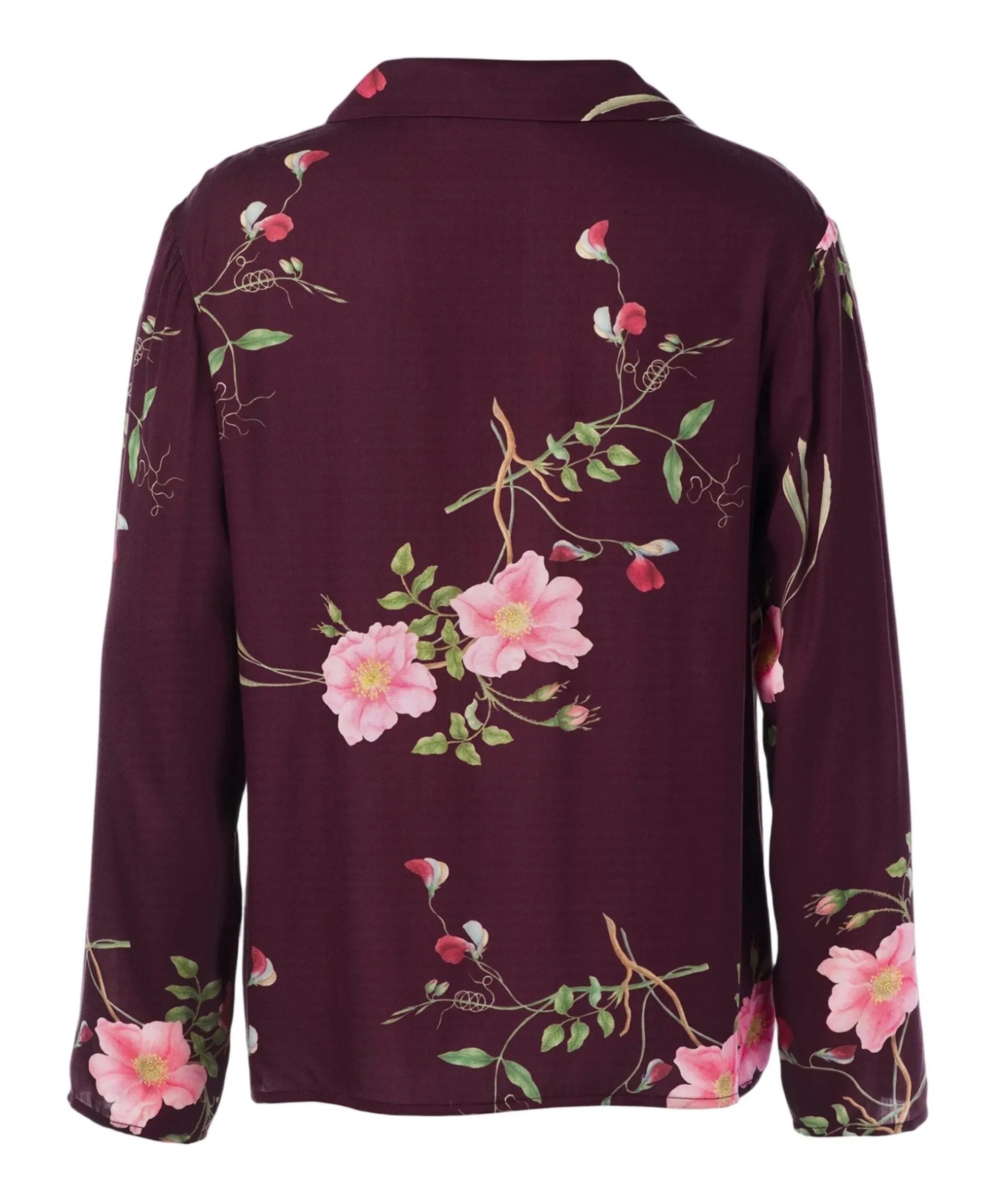 Dames pyjamatop bordeaux