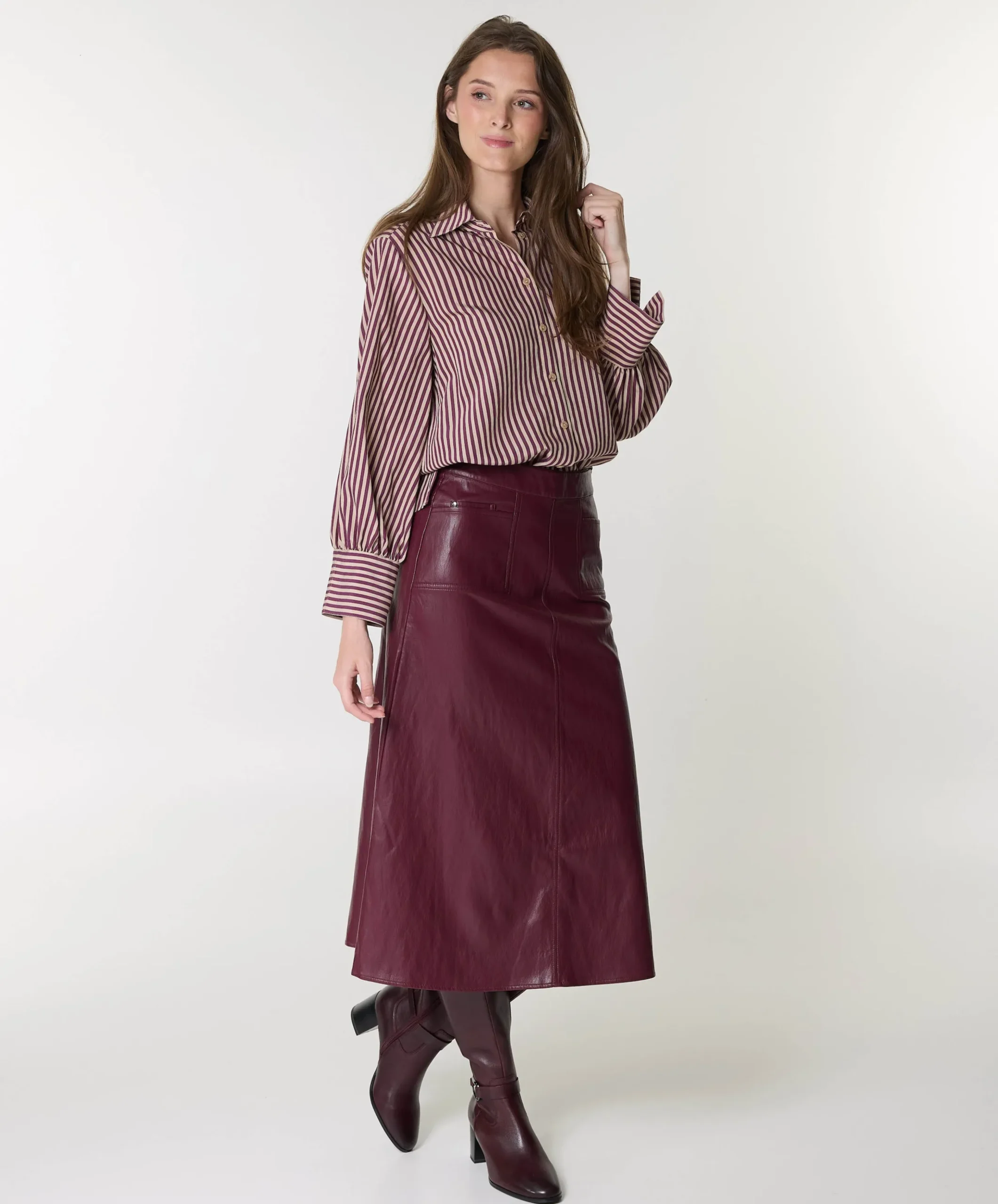 Dames rok bordeaux