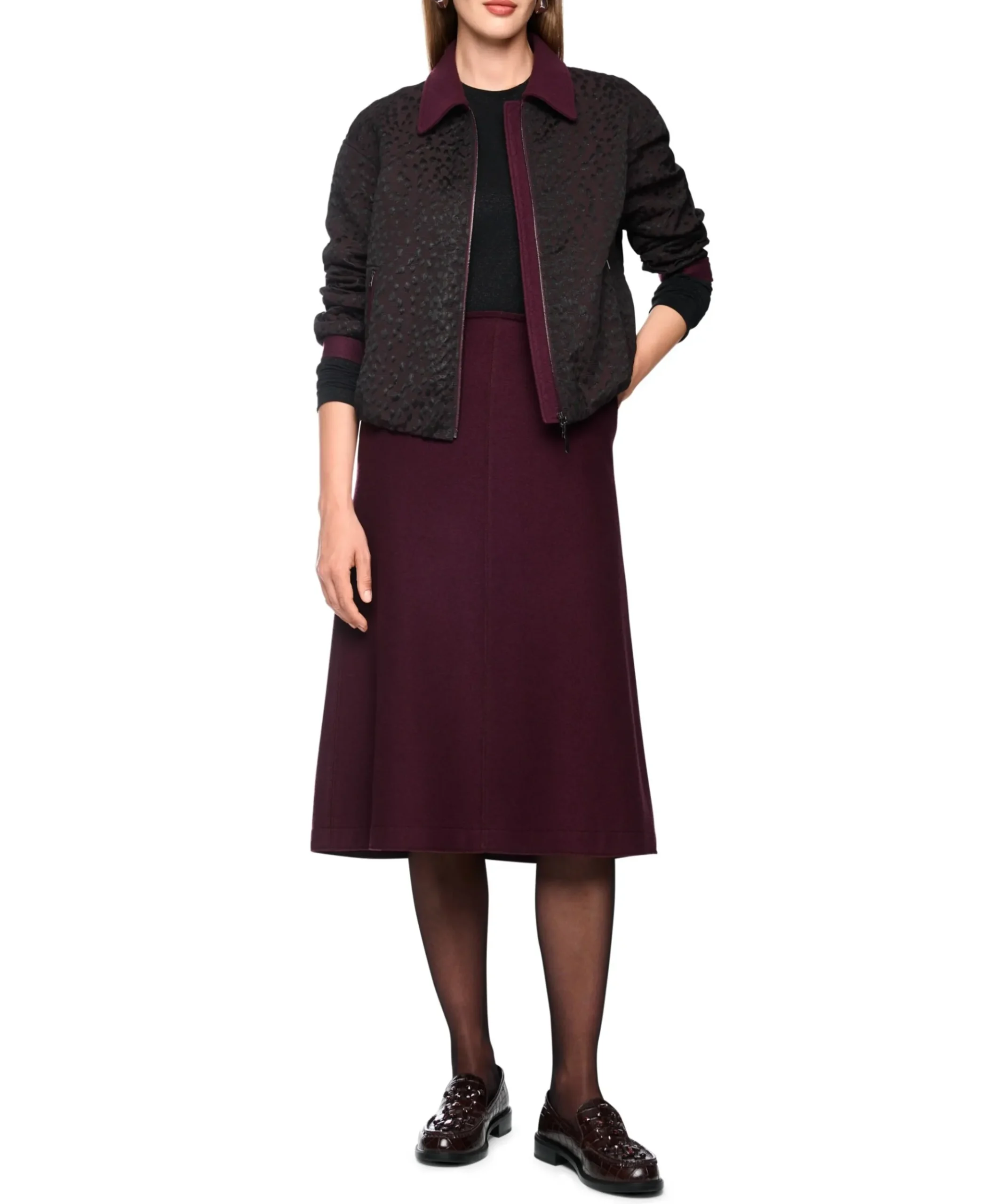 Dames rok bordeaux
