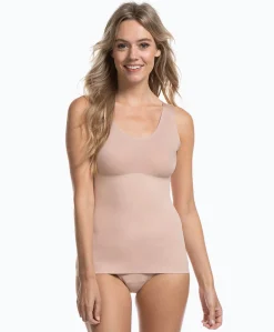 Dames shapewear top beige
