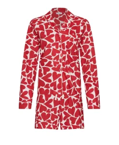 Dames shortama rood