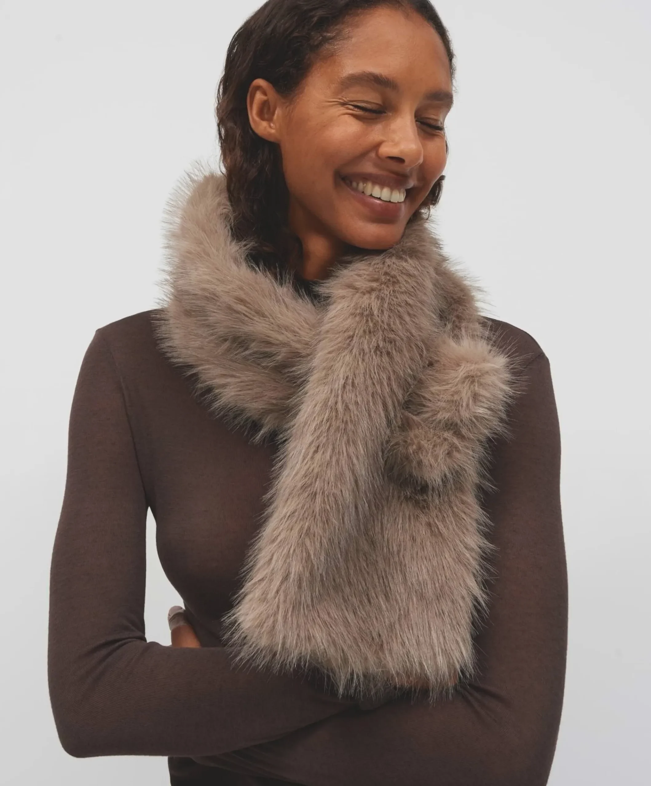 Dames sjaal beige