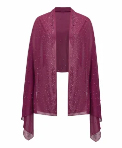 Dames sjaal bordeaux