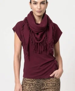 Dames sjaal bordeaux