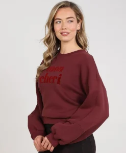 Dames sweater bordeaux
