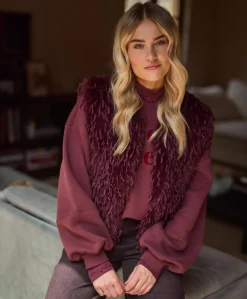 Dames sweater bordeaux