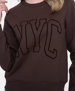 Dames sweater bruin