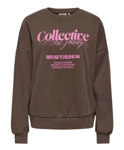 Dames sweater bruin