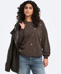 Dames sweater bruin