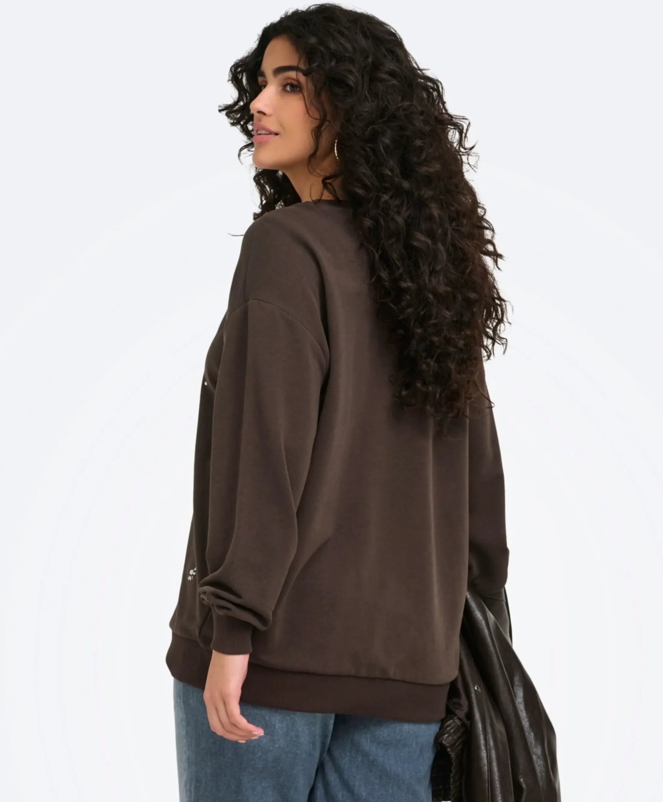 Dames sweater bruin