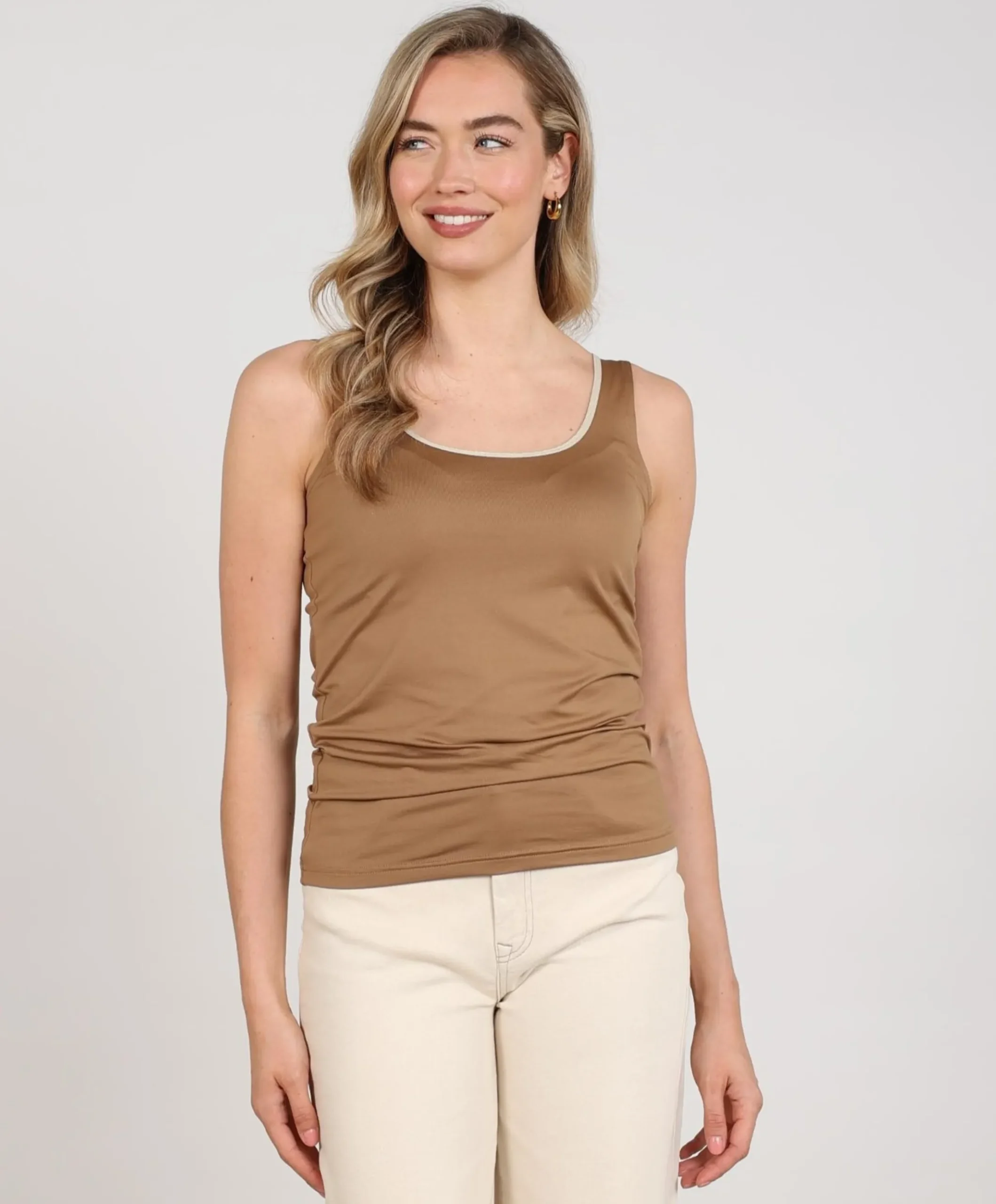 Dames top beige