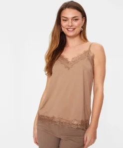 Dames top beige