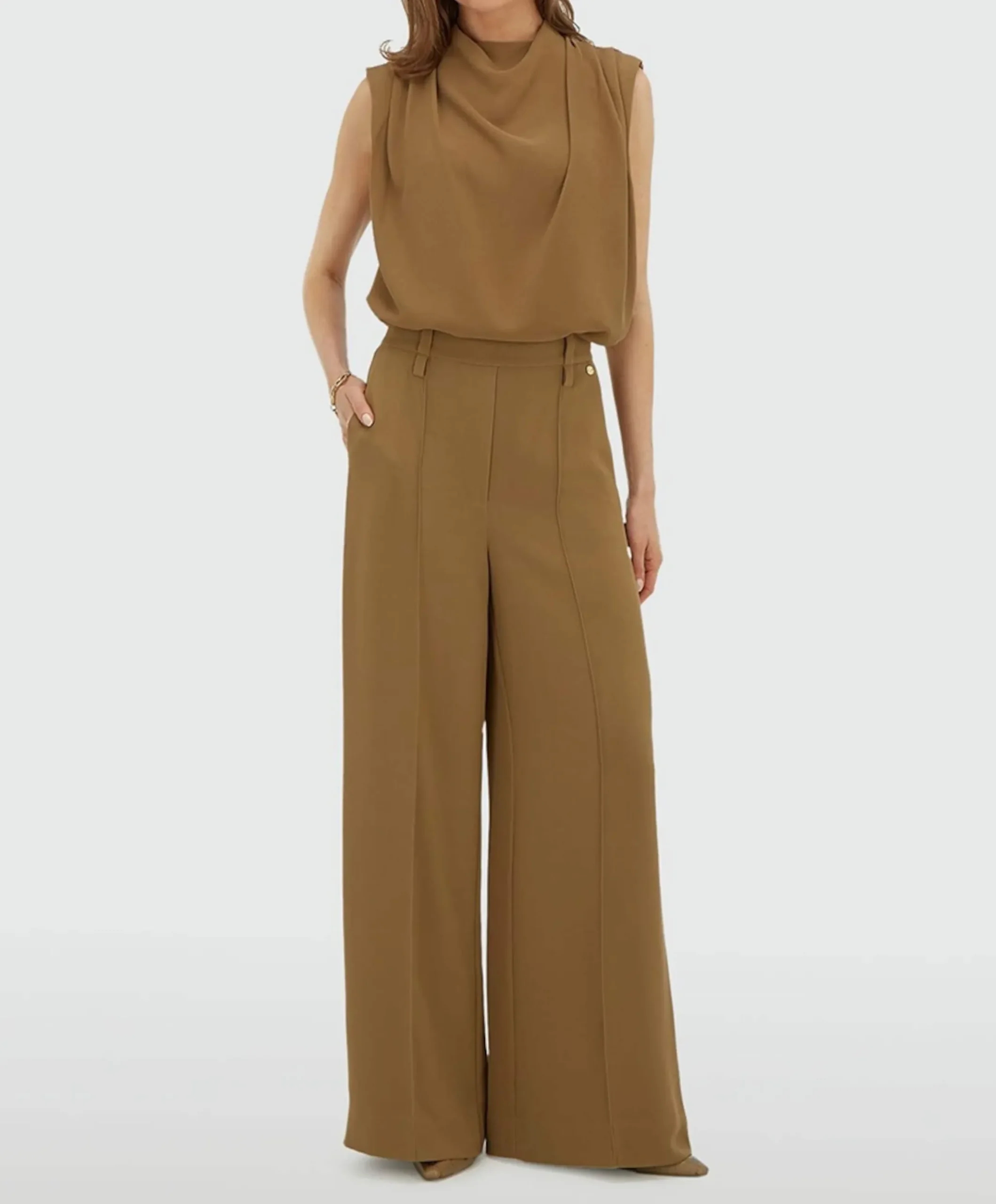 Dames top beige