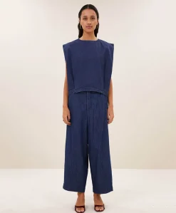 Dames top blauw