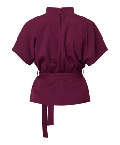 Dames top bordeaux