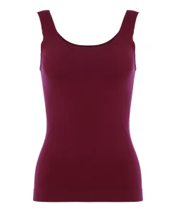 Dames top bordeaux