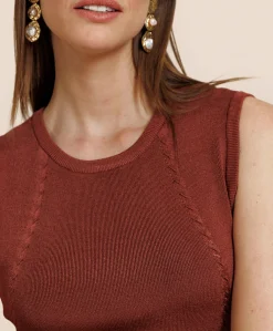 Dames top brique