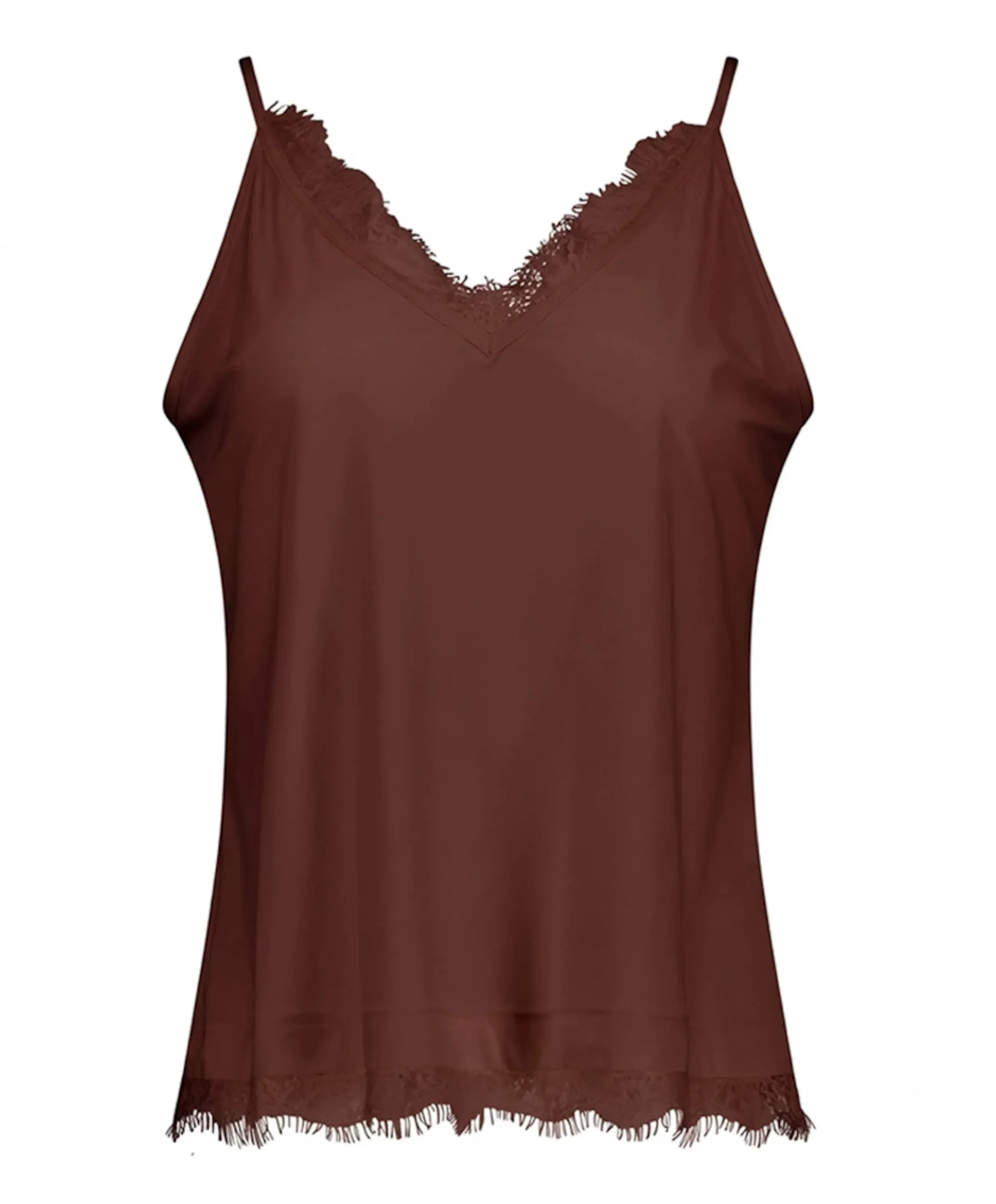 Dames top bruin