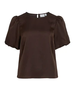 Dames top bruin