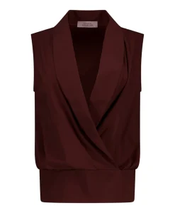 Dames top bruin