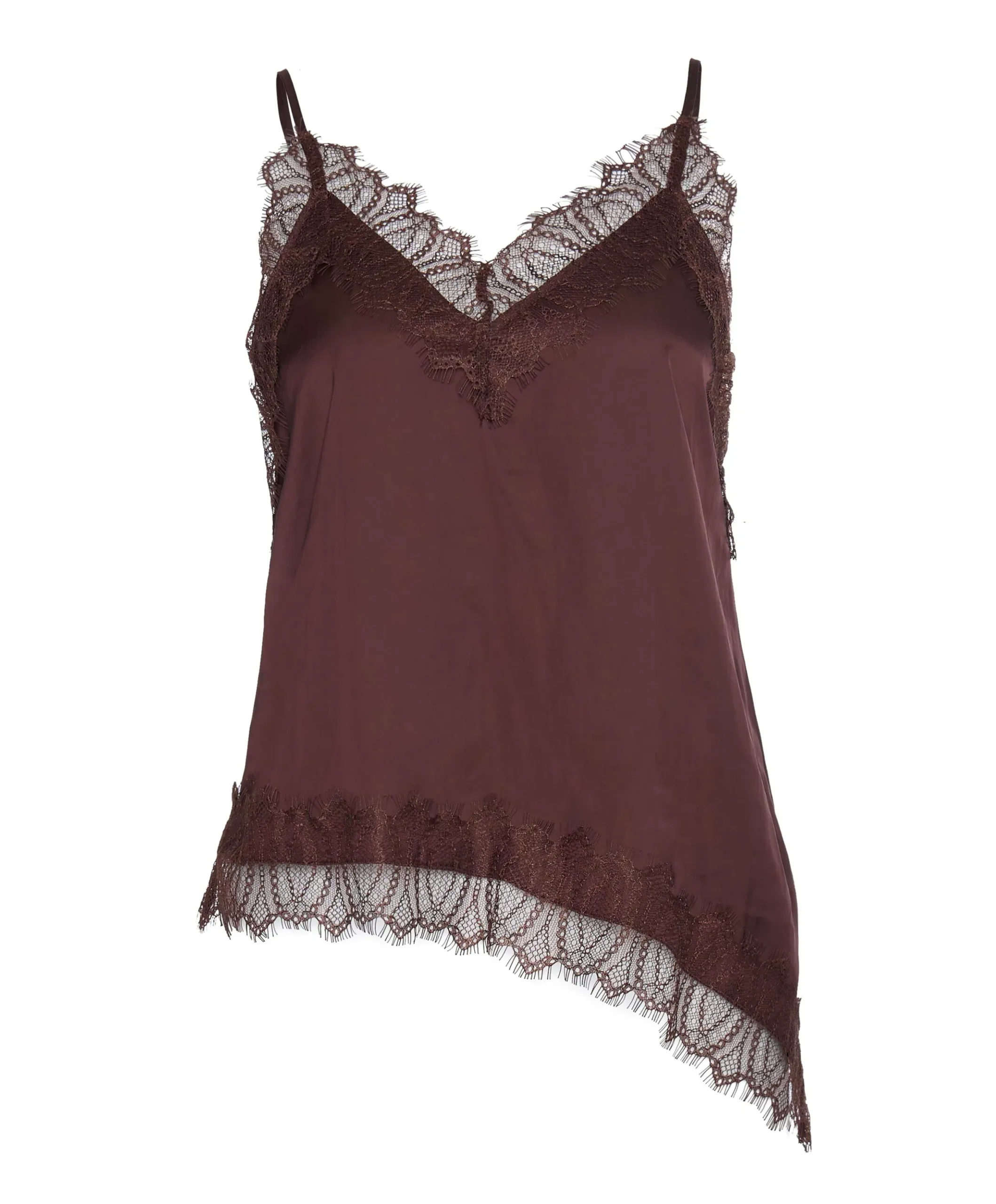 Dames top bruin