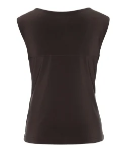 Dames top bruin