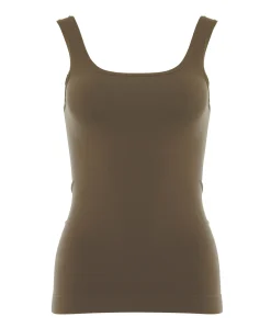 Dames top bruin